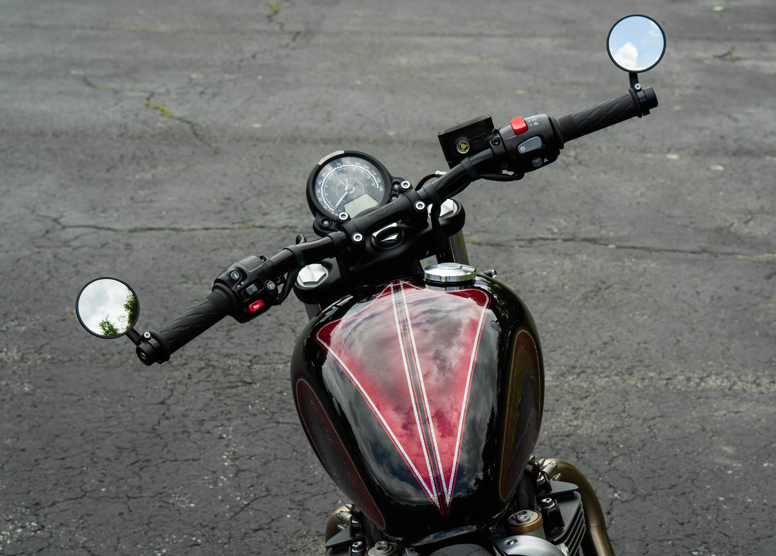 Triumph Bar End Finishers & Mirror Kits - Slim-Line - 1” Handlebar Triumph Models – Bobber, Speedmaster, T100 & T120 - Image 16