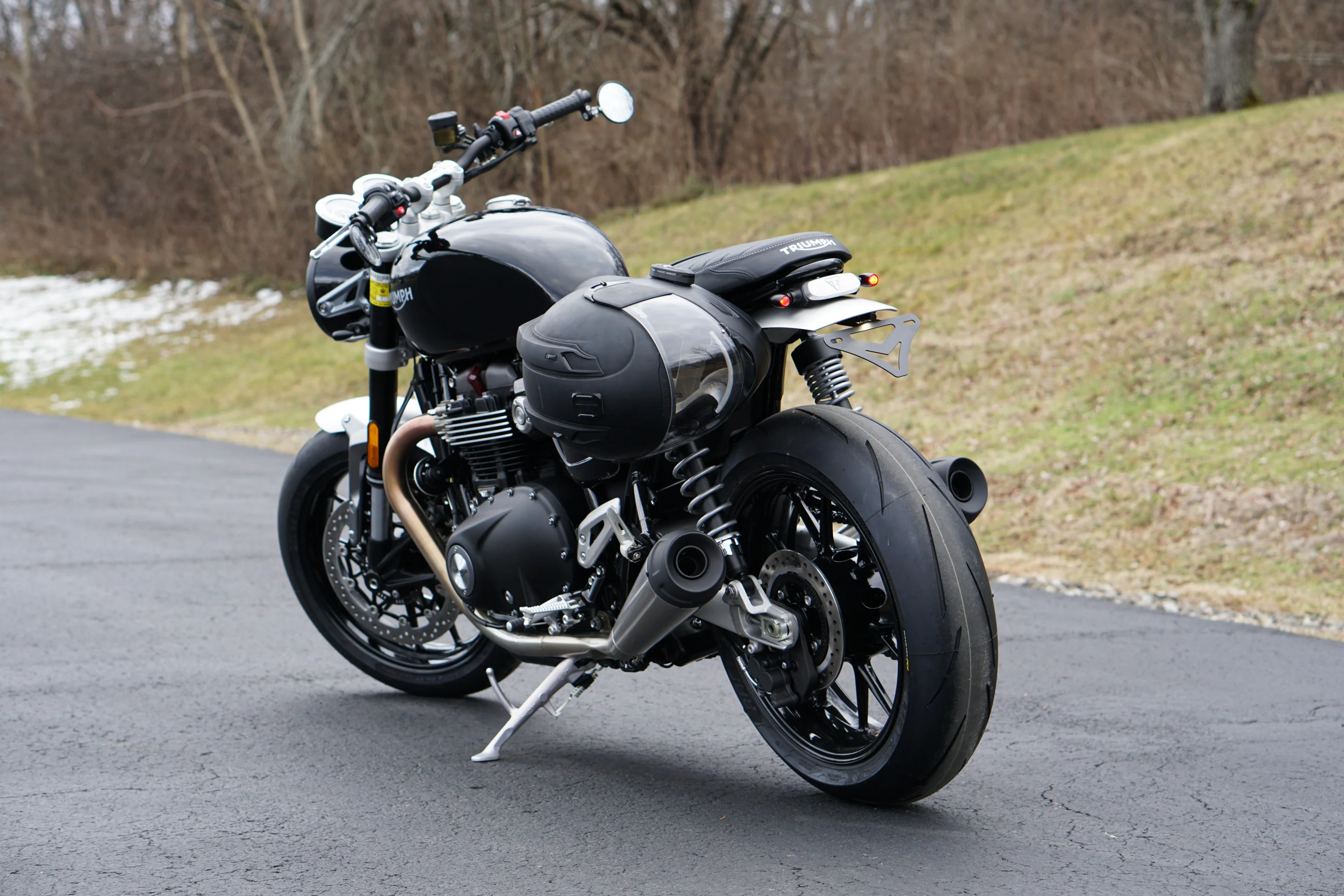 Brogue Triumph Modern Classic Helmet Hook (lock) - 2016+ Triumph Speed Twin, Thruxton R/RS, Bonneville T100 & T120, Street Twin / Cup - Image 3