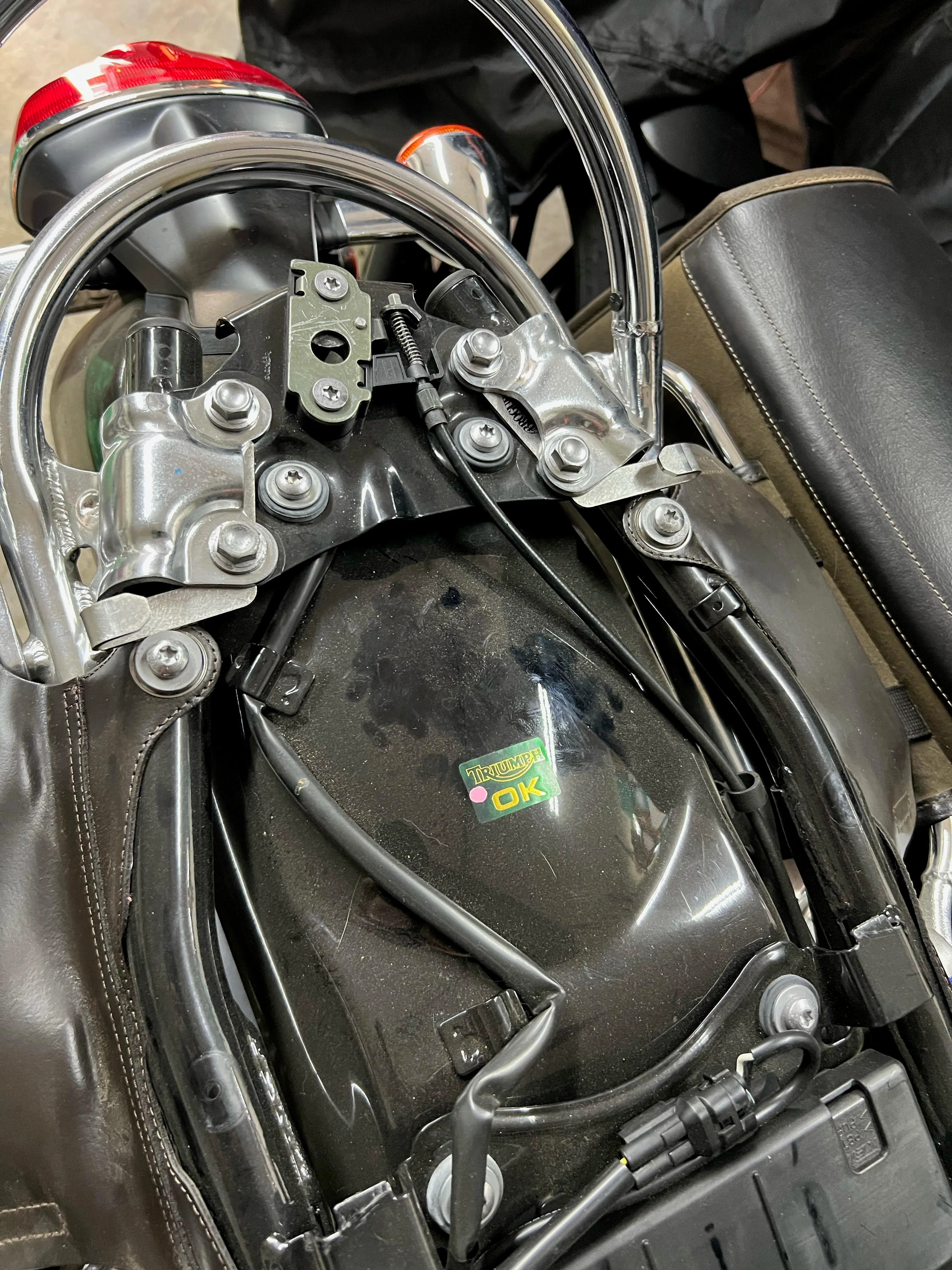 Brogue Triumph Modern Classic Helmet Hook (lock) - 2016+ Triumph Speed Twin, Thruxton R/RS, Bonneville T100 & T120, Street Twin / Cup - Image 6