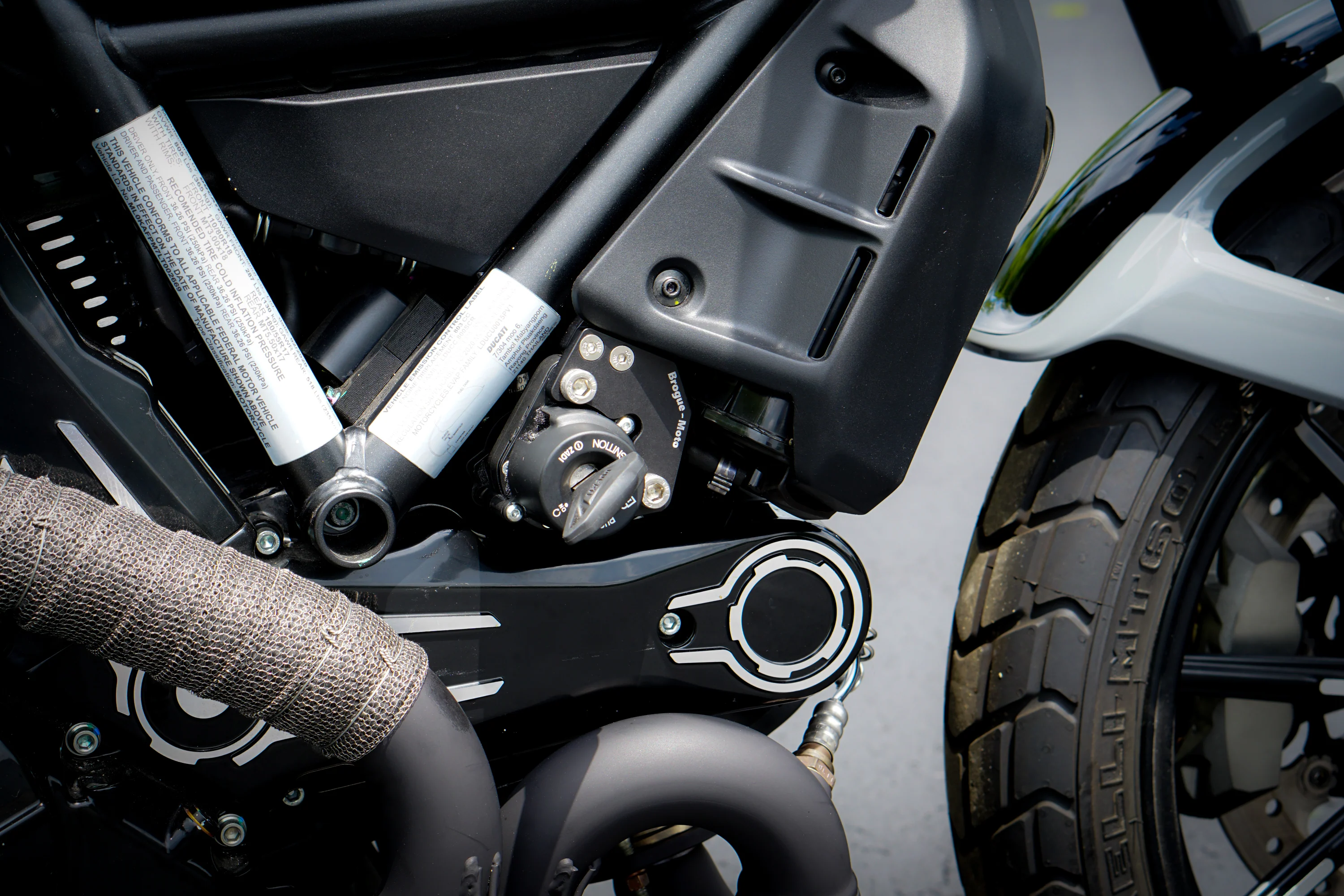 Ducati Scrambler Gauge Relocation + Handlebar kit + Ignition Relocation Kit + 7" Led Headlight Conversion 2016-2022 - Image 3