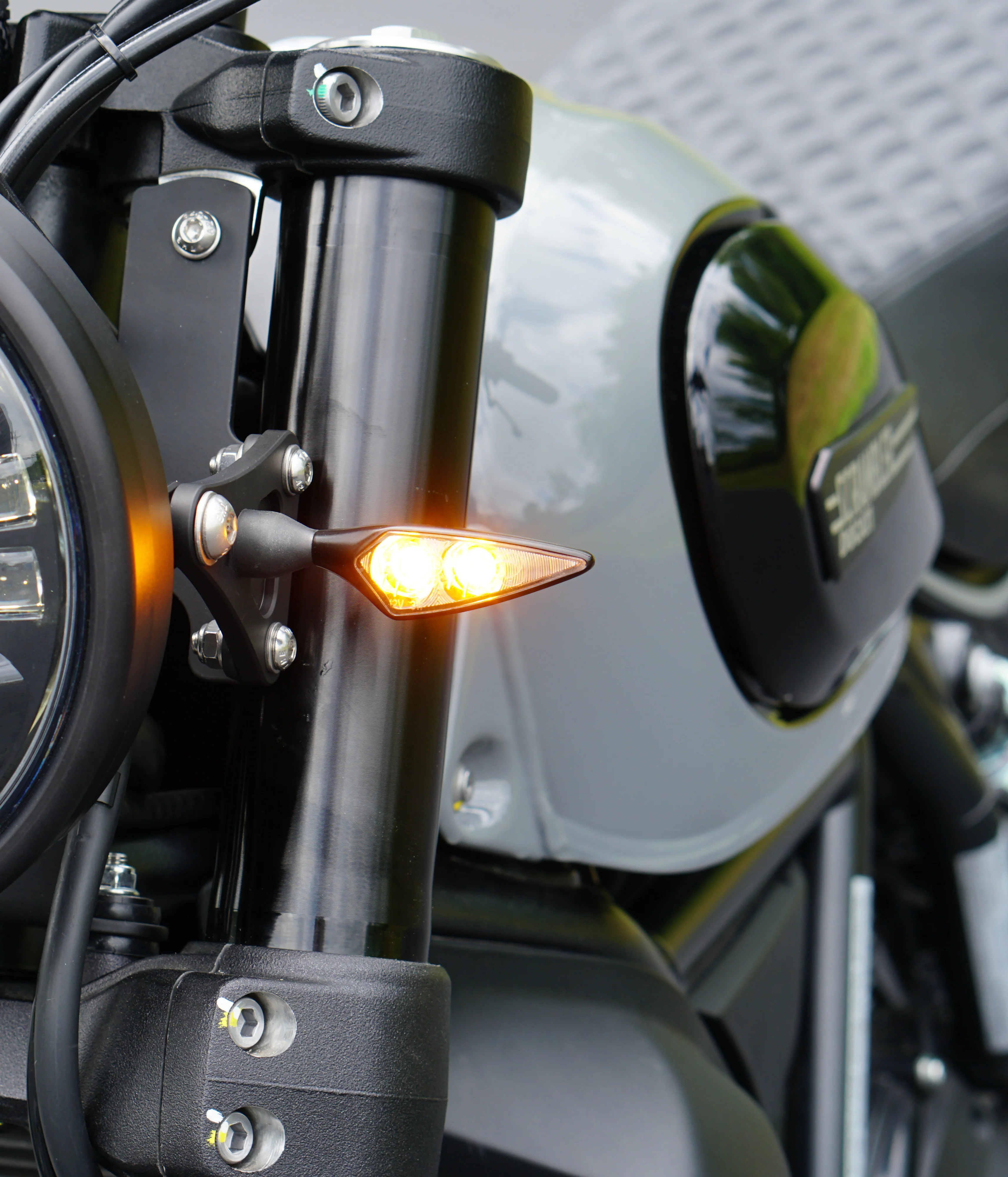 Ducati Scrambler Gauge Relocation + Handlebar kit + Ignition Relocation Kit + 7" Led Headlight Conversion 2016-2022 - Image 5