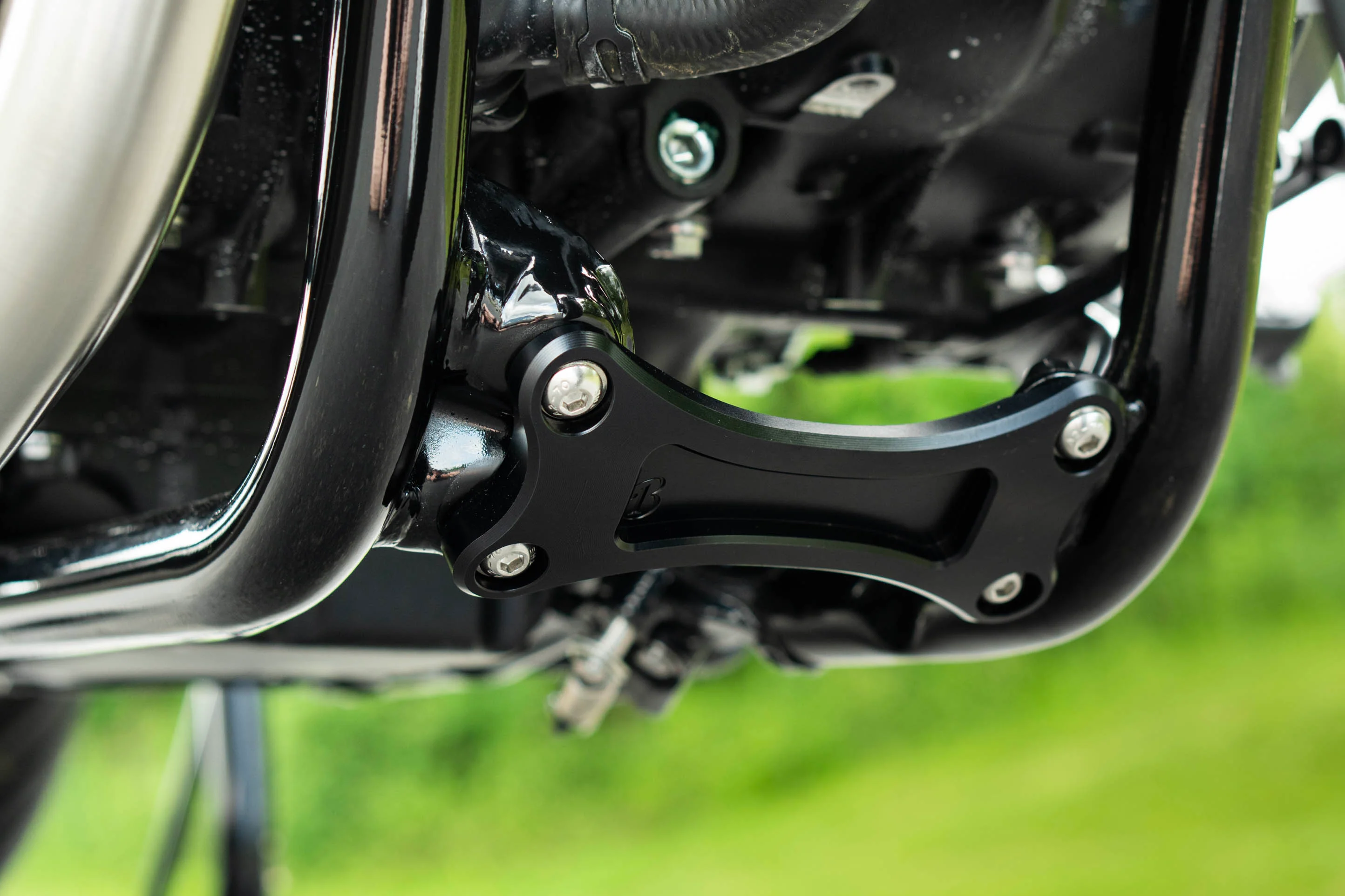 Triumph Bobber Machined Frame Cradle Brace Stiffener - Brogue Moto