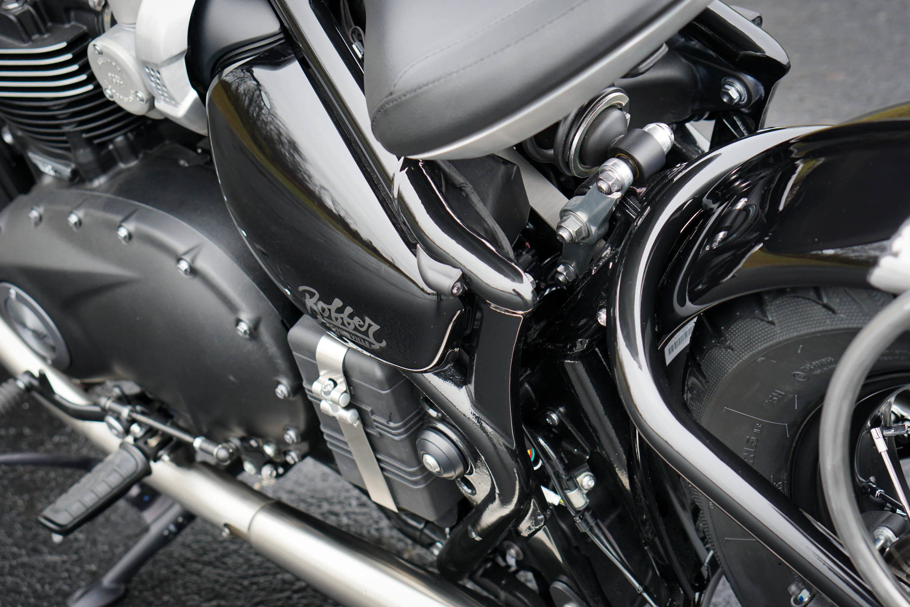 Triumph Bobber Machined Frame Rail Turn Kits - Featuring Kellermann Atto Dark Integral LED's - Image 6