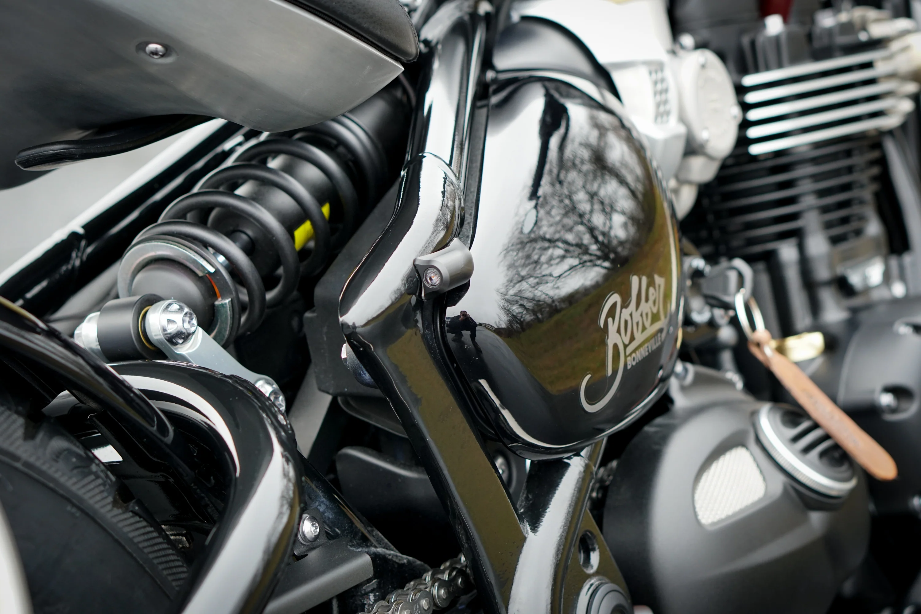 Triumph Bobber Machined Frame Rail Turn Kits - Featuring Kellermann Atto Dark Integral LED's - Image 9