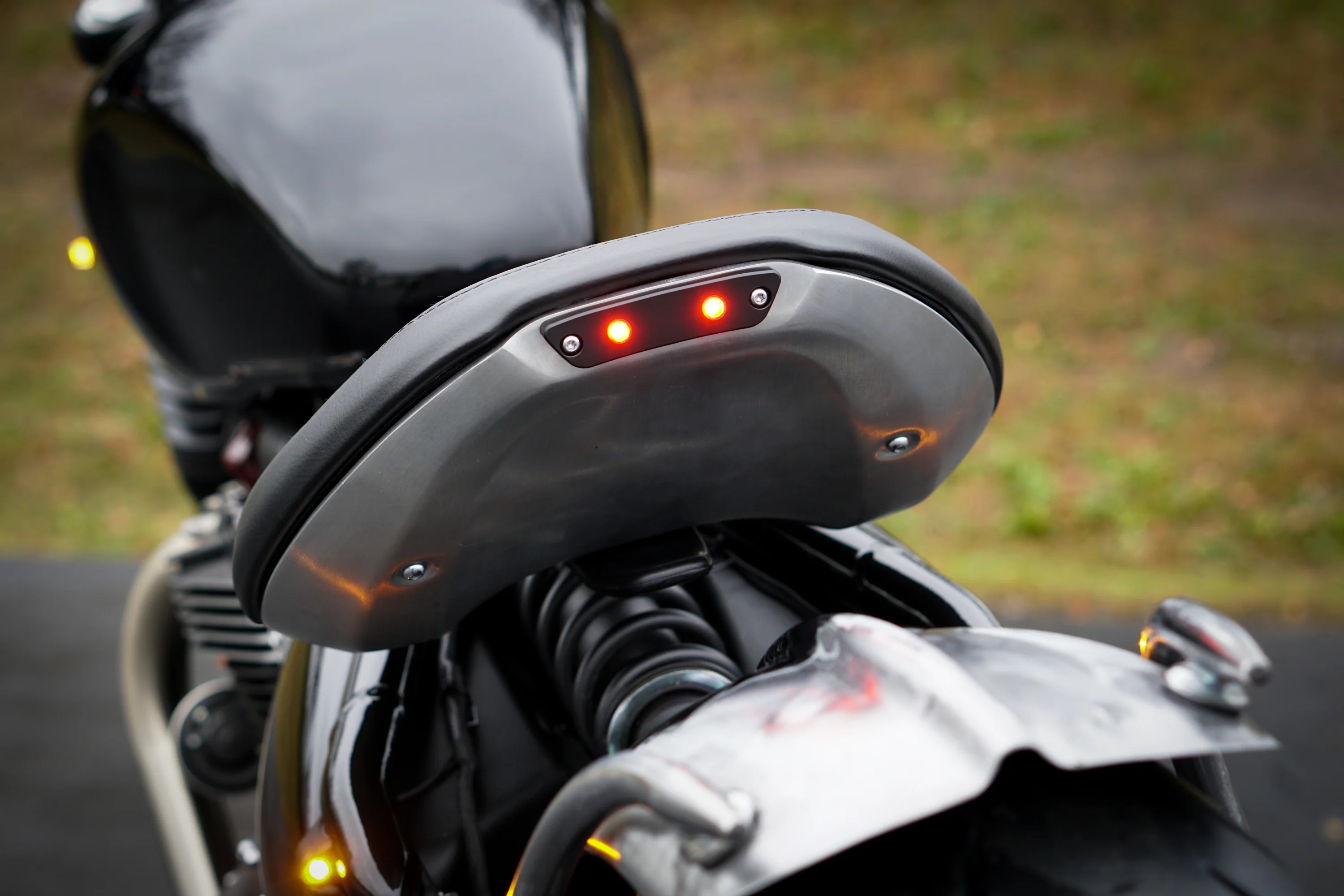 Triumph Bobber Machined Rear Seat Brake Kit - Kellermann Atto Integral LED's - Image 8