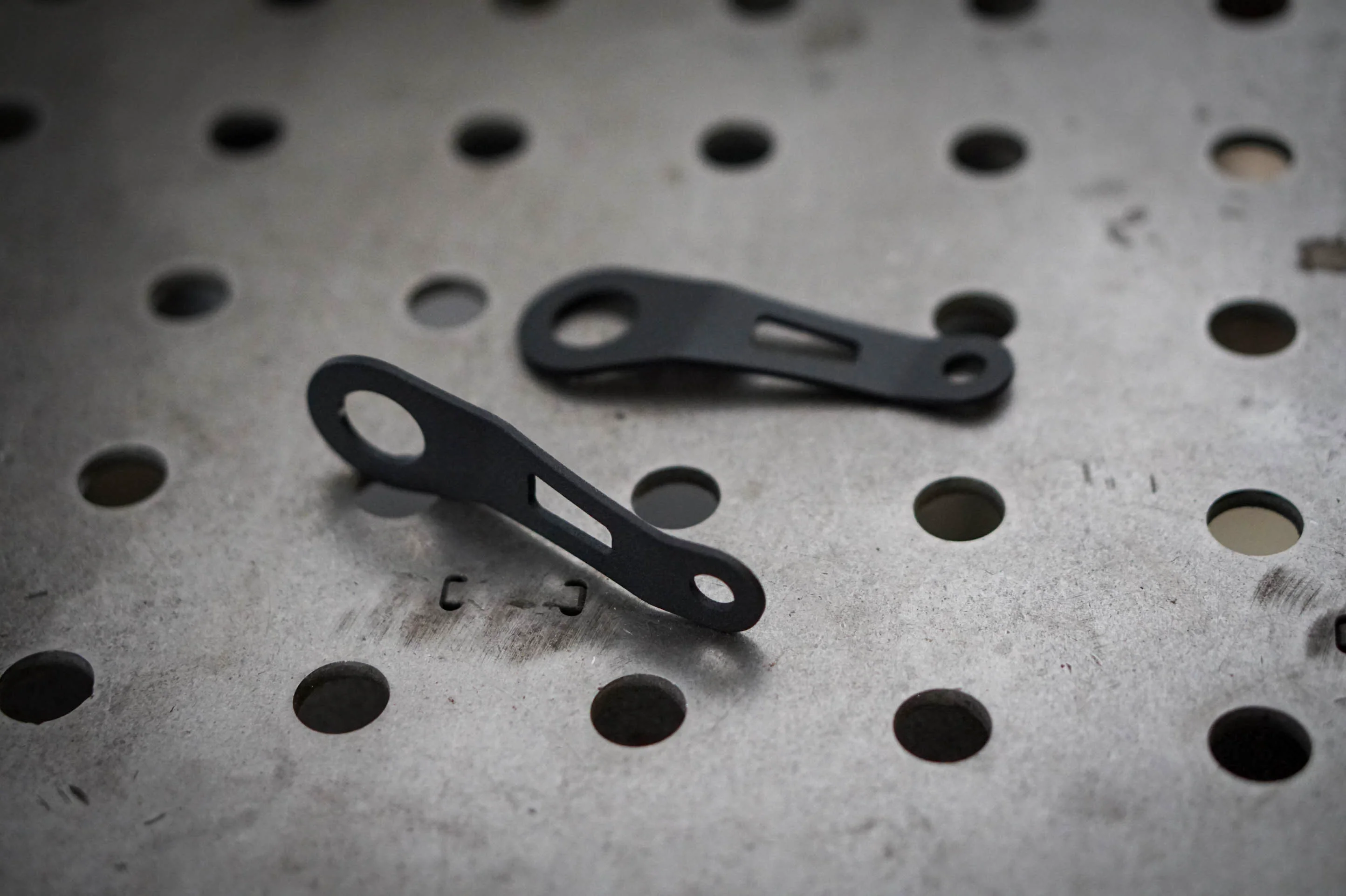 Triumph Rear Shock Mount Turn Signal Brackets (bent & straight) - Brogue Moto - Image 2