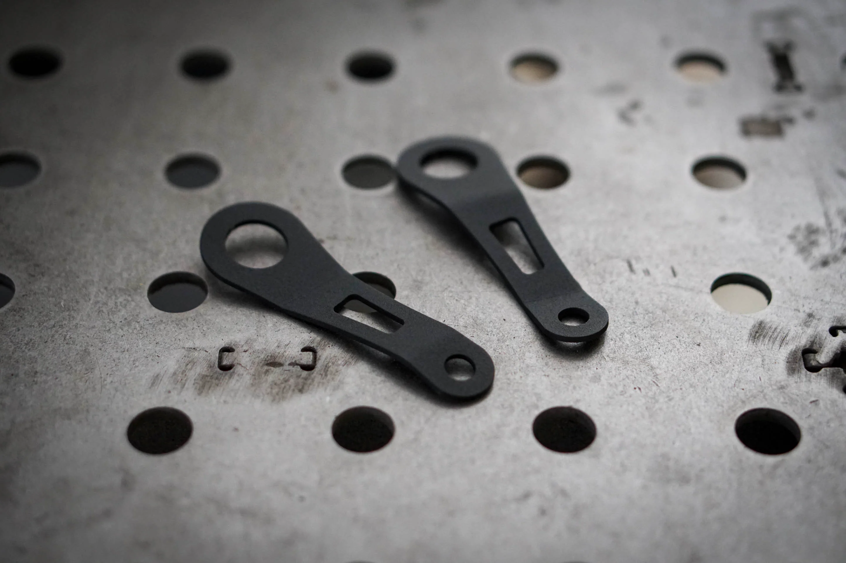 Triumph Rear Shock Mount Turn Signal Brackets (bent & straight) - Brogue Moto - Image 4